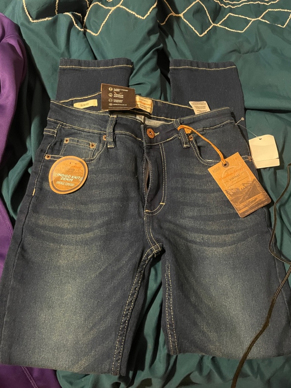 Weatherproof Boys Dark Blue Indigo Jeans Shorts